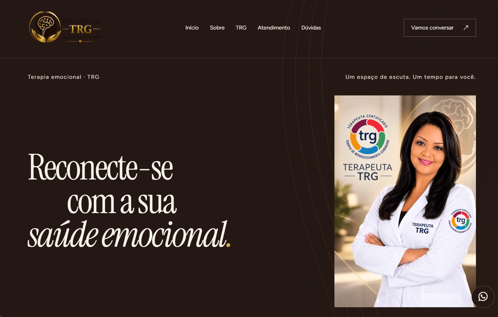 Página inicial do website de Ely Oliveira em uma tela de computador